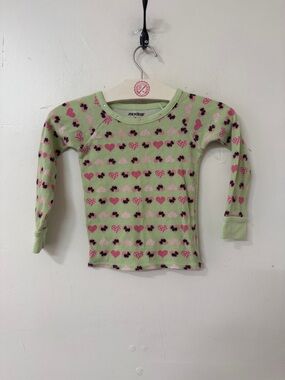 Joe Boxer Light Green Long Sleeve Top with Pink Hearts 2009